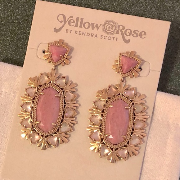 NWOT Kendra Scott Yellow Rose Havana Earrings - Picture 1 of 8